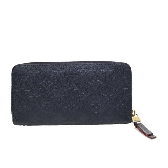 LOUIS VUITTON Zippy Long Wallet Monogram Empreinte Leather Blue - Picture 2 of 5